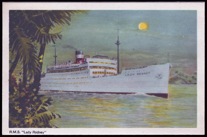 R.M.S. Lady Rodney on CNS Post Card