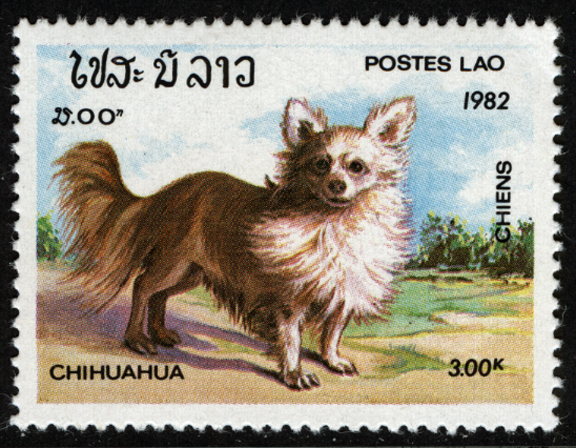 Laos Dog Stamp
