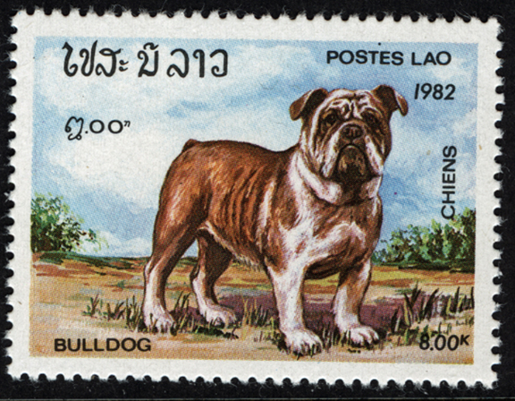 Laos Dog Stamp